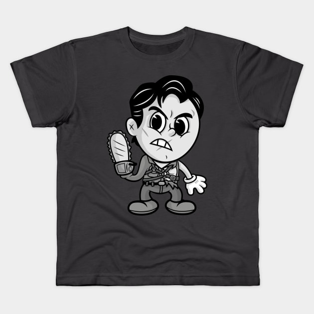 Steamboat Chainsaw Hero Kids T-Shirt by chrisraimoart